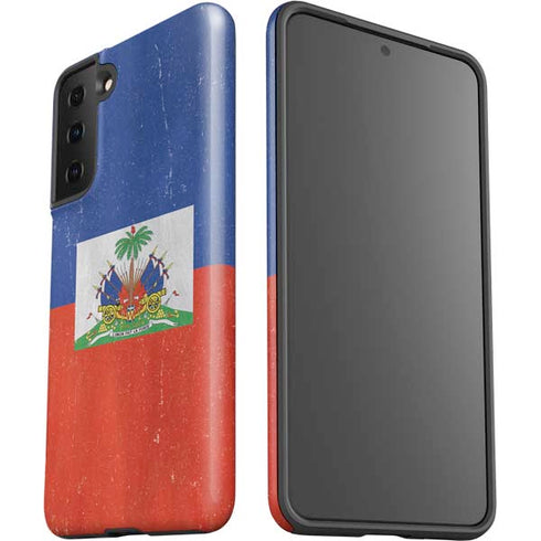 Haiti Flag Distressed Galaxy S21 Plus 5G Pro Case